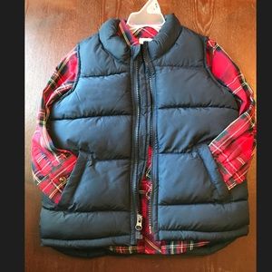 Old Navy Brand New Plaid With Navy Vest